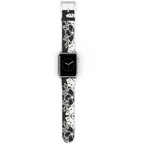 Apple Watch Bands-Hawaiian Inspired Flower Palm Design - Picture 1 of 12